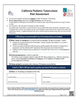 Fillable Online publichealth.lacounty.govtbdocsPediatric TB Risk ...