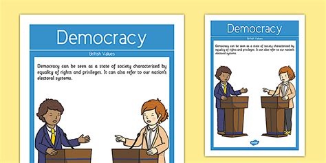 Democracy British Values Display Poster (teacher made)