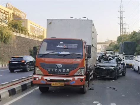Car crashes into parked truck on Ahmedabad SG Highway Man dies, 2 girls ...