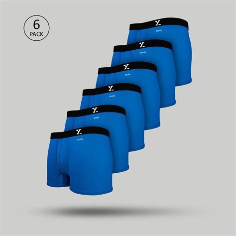 Aero Cotton Trunks Pacific Blue (Pack of 6) – XYXX Apparels