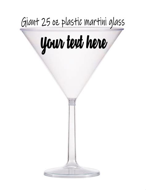 Large Plastic Martini Glasses