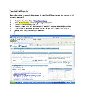 Fillable Online Nova StatStrip Glucometer Fax Email Print - pdfFiller
