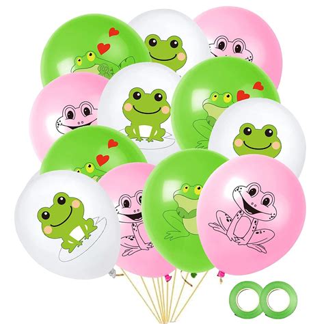 45 PCS Cute Frog Balloons Set, Cartoon Frog Latex Balloons, Frogs ...