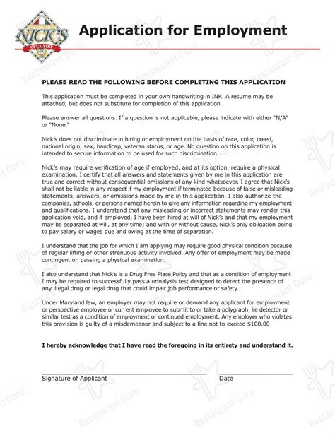 Nick S Of Calvert Weekly Specials at Finn Daintree blog