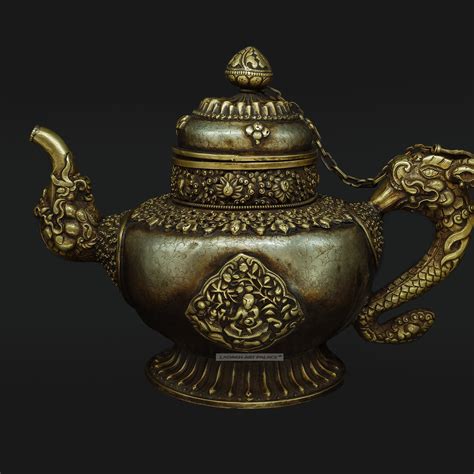 Brass and White Metal Teapot Hand made in Ladakh – Ladakh Art Palace