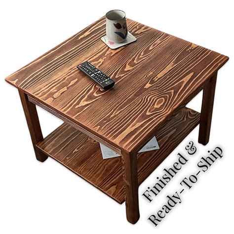 Small Square Wood Coffee Table: Stylish & Space-Saving Centerpiece for ...