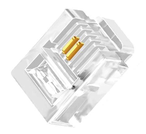 TECH-X Telephone Plug 2 Pin RJ11 6P2C Modular Plug Telephone Phone ...