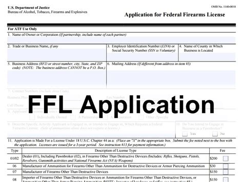 FFL License Application Form 的图像结果