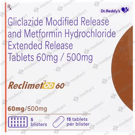 RECLIMET OD 60MG TABLET 15'S : View Price, Combination and Alternatives ...