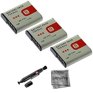 Buy UltraPro 3-Pack NP-FG1 High-Capacity Replacement Batteries for Sony ...