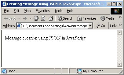 Image result for Example of a JSON Message
