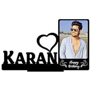 GiftsWale wood Happy Birthday Customized Table Top Photo Stand Frame ...