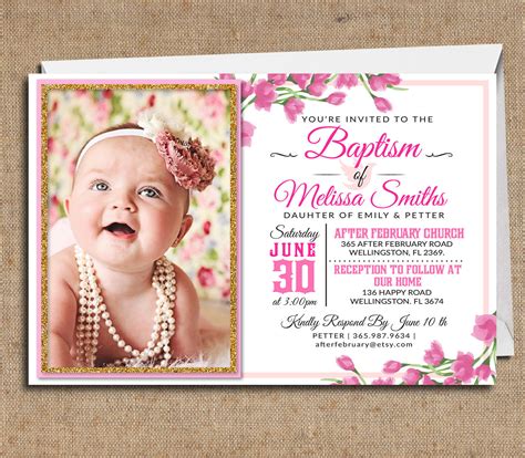 Invitation For Baptism Girl at Brittany Moya blog