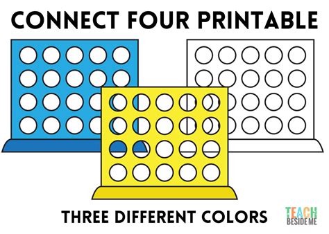 Connect Four Printable Game - Teach Beside Me