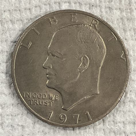 1971 One Dollar Silver Liberty Eisenhower Coin Flying Eagle Error No ...