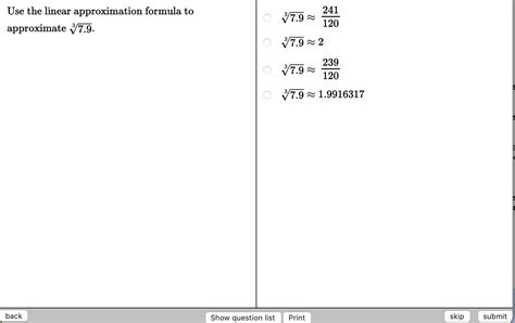 Linear Approximation Formula 的图像结果