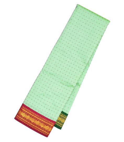 Mint Green Handloom Korvai Kanchipuram Silk Saree With Plus Motifs ...