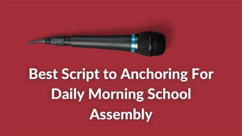 Image result for Anchoring Script for Morning Assembly