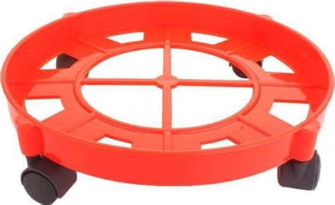 Buy Amarks Heavy Unbrekable Plastic Cylinder Trolley with Wheels ...