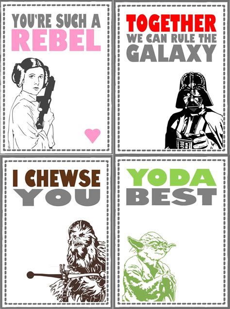 star wars phrases - Pesquisa Google | Star wars valentines, Classroom ...
