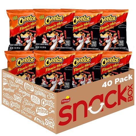 Cheetos Cheese Flavored Snacks, Flamin' Hot Crunchy, 1 Ounce (Pack of ...