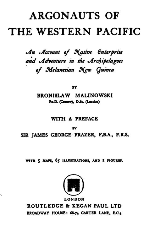 Malinowski Argonauts Of The Western Pacific Summary