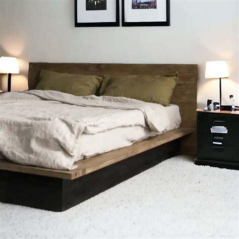 Teak Wood Low Platform Bed | Minimalist, Modern Design | Buy Online in ...