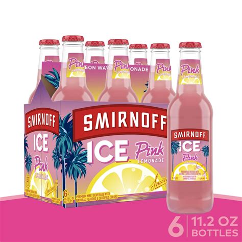 Smirnoff Ice Pink Lemonade 11.2oz 6 Pack Bottles – Happysliquor