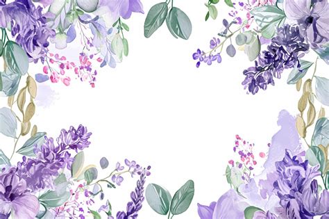 Premium Photo | Elegant purple floral watercolour background