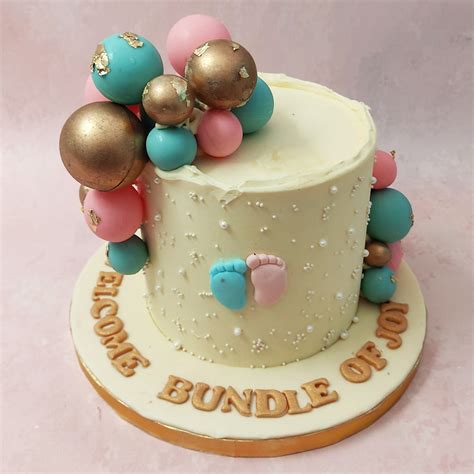 Baby Feet Cake | New Mom Cake | He or She Cake | Baby Shower Cake ...