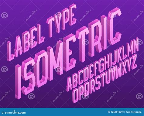 Tipo Isométrico Del Vector De La Etiqueta La Pendiente Rosada Pone ...