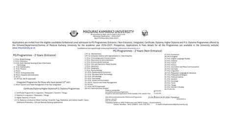 MADURAI KAMARAJ UNIVERSITY - OFFICIAL SITE