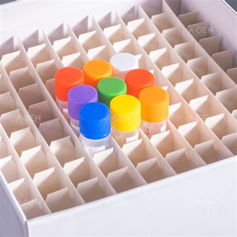 Paperboard Cryo Boxes 133*133*52mm Laboratory 100 Wells Plastic ...