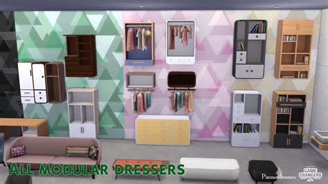 The Sims 4 Dream Home Decorator – BB Modular dressers – Platinum Simmers