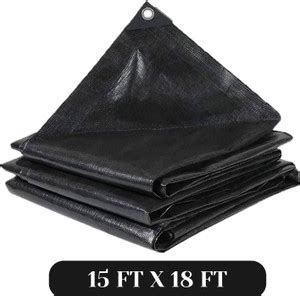 TOUGH STACKS HDPE Tarpaulin 250 GSM 15ft x 18ft WaterProof, UV ...