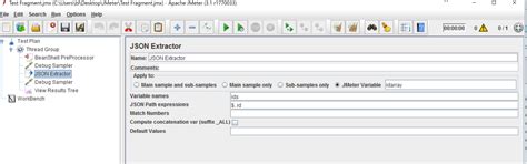 JMeter JSON Extractor 的图像结果