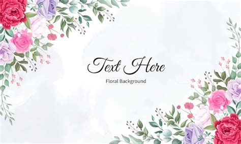 Beautiful blooming flower and leaves background | Free Vector