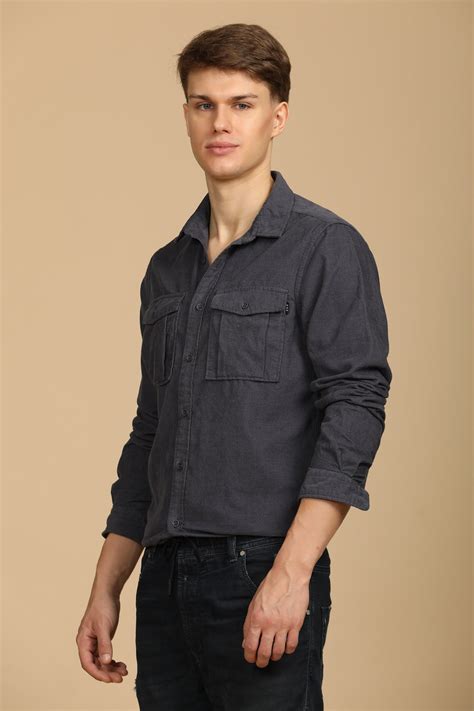 Elevate - Spotted Corduroy Shirt - Dk Grey – POE.NET