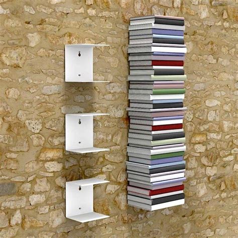 A10SHOP Zeta Metal Shelves Invisible Wall Mount Bookshelves - Set of 3 ...