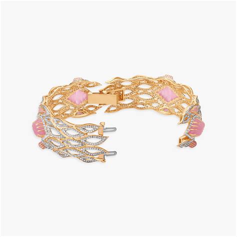 Regal Bloom Diamond Broad Bangle