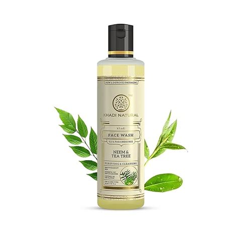 Khadi Natural Neem & Tea Tree Herbal Face Wash | Controls Acne and ...