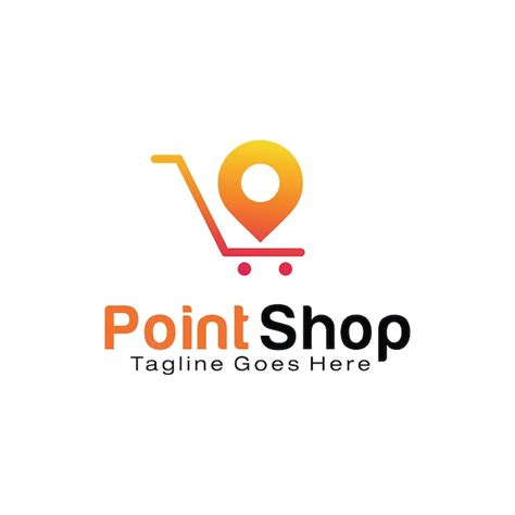 Point shop logo design template | Premium Vector