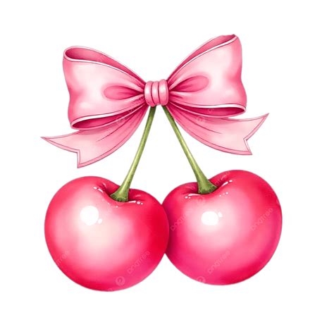 Cherries With Bow PNG, Vector, PSD, and Clipart With Transparent ...
