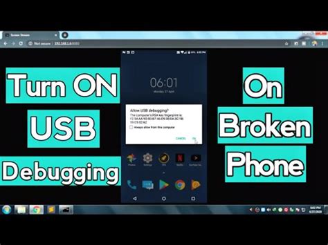 Image result for Enable USB Debugging Broken Screen