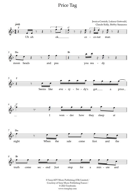 Image result for Price Tag Piano Tutorial