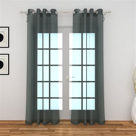 Buy Colour Connect Solid Polyester Door Curtain : 225 cm x 110 cm Grey ...
