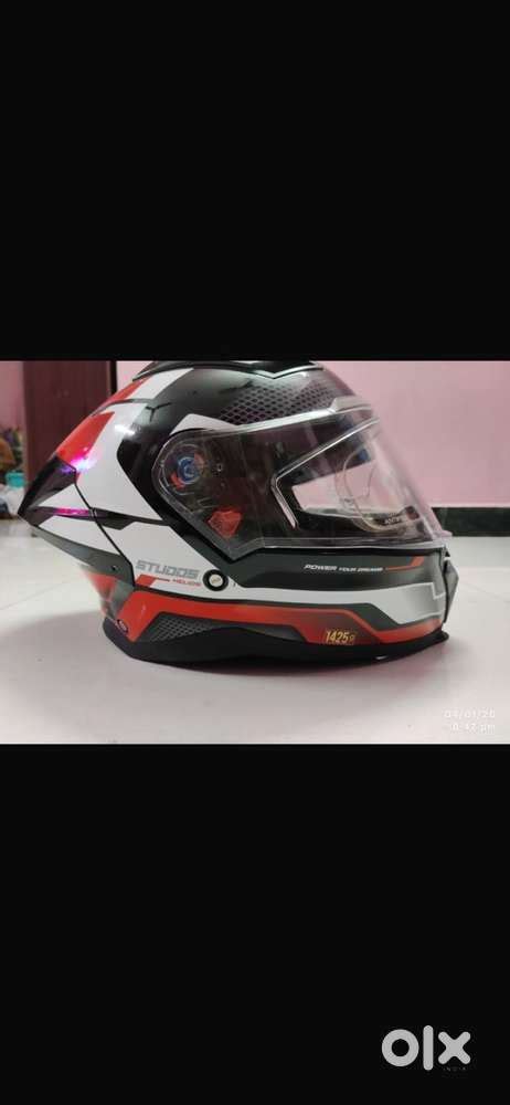 STUDDS HELMET Helios Asphalt Full Face ISI and DOT Certified HELMET ...