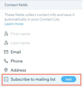 Image result for Wix Subscribe Form