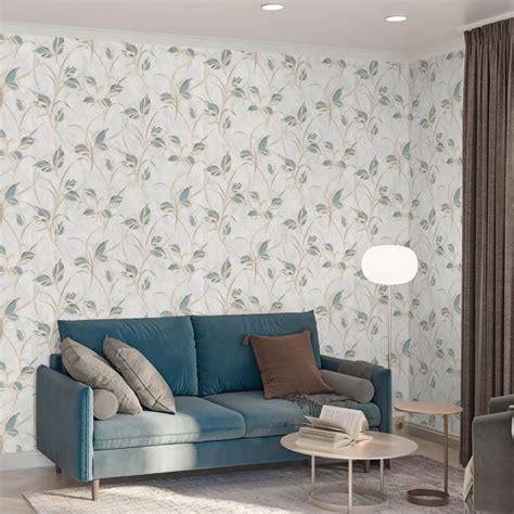 Обои флизелиновые Palitra Home Pro-Fleur зеленые 1.06 м HC31221-17A ️ ...