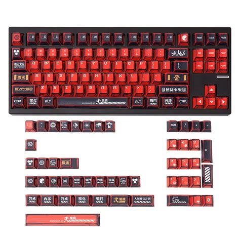 2D Comic Sketched Eva Unit 02 Cherry PBT Keycaps – CuriosityCaps